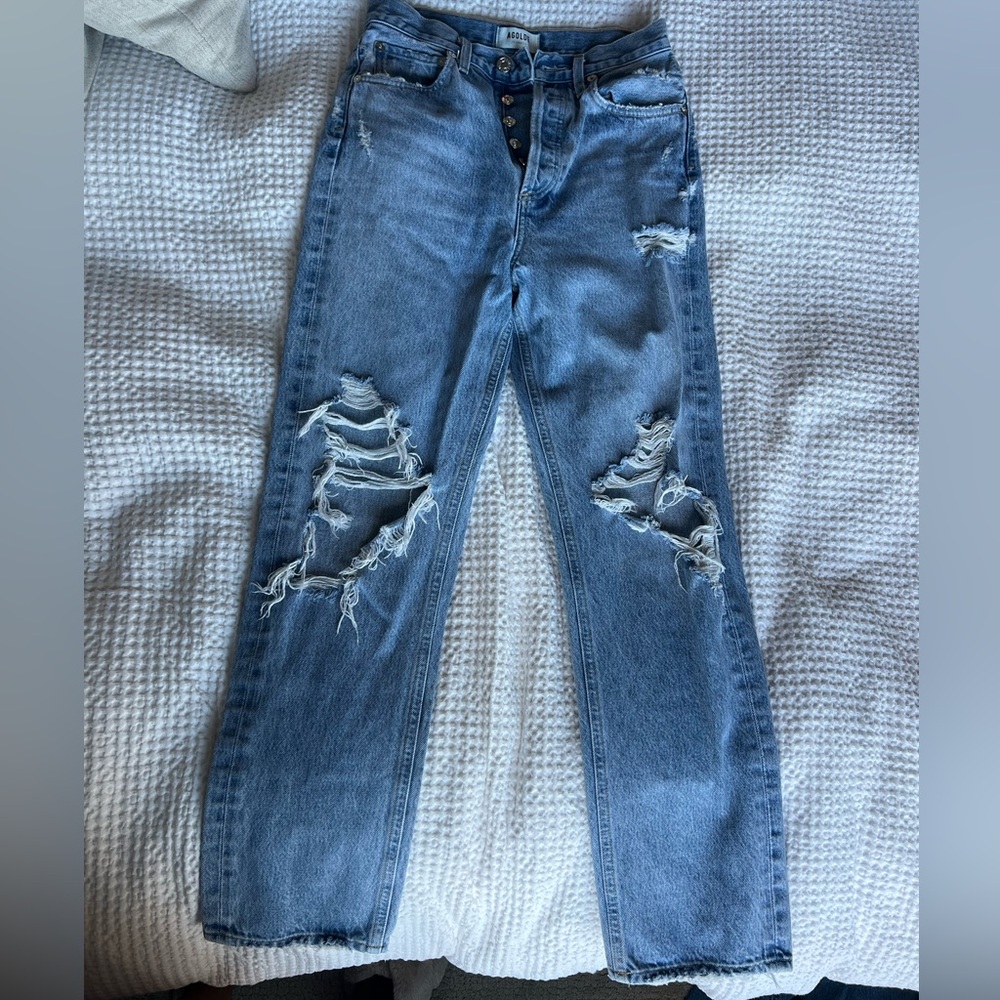 Agolde 90's Mid Rise Loose Fit Jeans in Fall Out